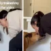 Dog Has Food Right in Front of Him, but Still Looks to Mom for a Kiss